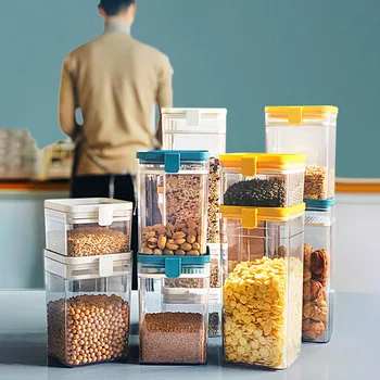 Multifunctional Containere de Depozitare Cereale Nuci Borcan Pentru Condimente Transparente Alimentare Container Sigilat Cutie Proaspete-păstrarea Pot Bucătărie