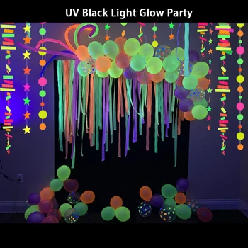 Dot Baloane Neon UV Lumină Neagră Reactive Petrecere Baloane Strălucire În Întuneric Ghirlande Ziua Nuntii Fluorescente Baloane Luminoase