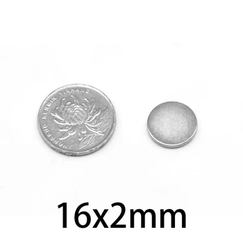 10-80buc Neodim N35 Dia 16mmx2mm Magneți Puternici Mic Disc NdFeB de pământuri Rare Pentru Meserii Modele Frigider Lipirea magnet 16x2mm