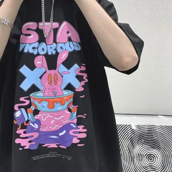 Kawaii Hip-hop-ul de Imprimare Femei T-shirt Gotic Maneci Scurte Anime Amuzant Topuri Tricou Femei T-shirt Supradimensionat Vintage Anime Streetwear