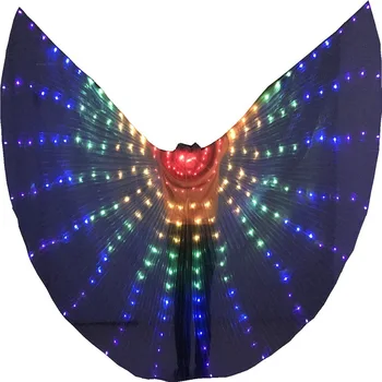 LED-uri de Dans din Buric Aripi Samba Costume de Carnaval Stralucitoare Aripi de Fluture Adulți Cu Bastoane Pentru Adult Copii Rave Festivalul de utilaje