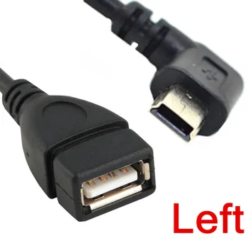 USB de înaltă Calitate O Femeie pentru a Sus și în Jos Stânga și Dreapta în Unghi de 90 de Mini 5P USB de sex Masculin de Conversie Adaptor OTG Cablu Portabil de Design
