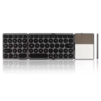 Bluetooth-compatibil Pliabil Tastatura Wireless Rotund Keycap Portabil Pliant Tastatură de Calculator Tastatura Wireless pentru Tableta Telefon