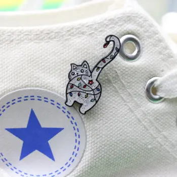 Drăguț Pisică Grasă Animal Email Broșă Pin Badge Bijuterii Broșe Stil Hainele Cu Guler Rever Pin Sac Embleme Metalice Pentru Femei Cadouri