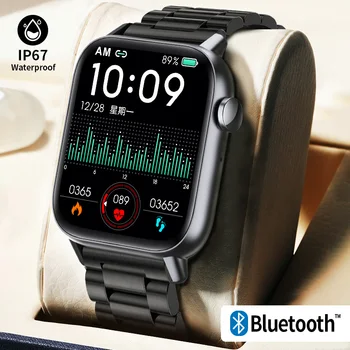 LIGE Ceas Nou 300mAh Baterie Capacitate de apelare Bluetooth Ceas Pentru Bărbați Ceas Inteligent Temperatura Corpului Detectarea Smartwatch Ecran HD