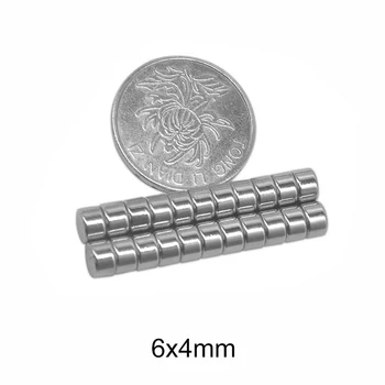 20~500pcs 6x4 mm Mini Rotund Mic Magnet Permanent 6mmx4mm Magnet Neodim Disc Dia 6x4mm Puternic Magnetice Magneți foaie de 6*4 mm