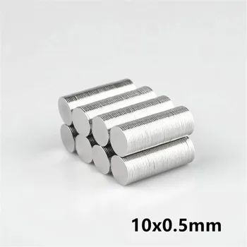 10/20/50/100/200/300/500PCS 10x0.5mm Subțire Rotund Puternic Magnet 10 mm X 0,5 mm din Neodim Magnet Permanent Disc 10x0.5 10*0.5 mm
