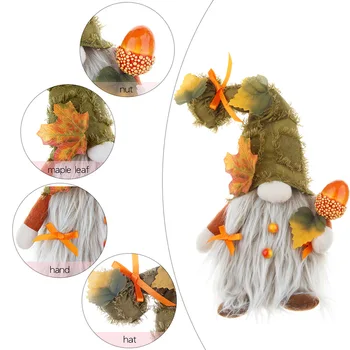 1 buc Toamna Gnome Păpuși de Pluș de Dovleac, de Floarea-soarelui Elf Pitic Acasă Ornamente de Crăciun Cadou de Toamna de Ziua Recunoștinței Decortion