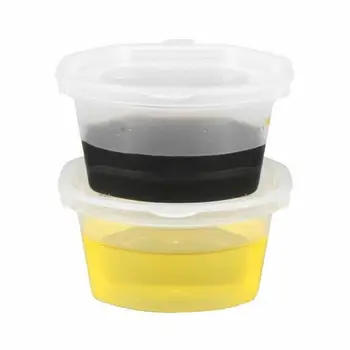 30pcs Clar Alimente Mic Sos de Containere Pachet Cutie și Capac Portabil de unica folosinta Pahare de Plastic Transparent 25/50/75ml