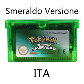 GBA Seria Pokemon Card de Memorie Dublu Decodare GBC NDSL Joc Video Cartuș de 32-bit Consola cu Strălucitoare Eticheta ITA Versiune