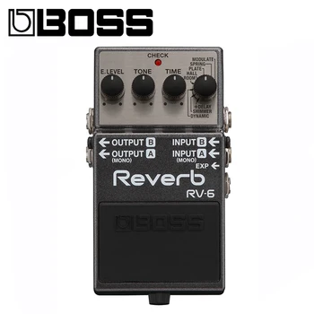 Boss RV-6 Audio Digital Reverb Pedala cu 8 Moduri de Reverb, Pedala de Expresie Intrare, cu Ponturi, Lustruire Pânză și Siruri de caractere Bobinator