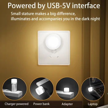 USB Mini Portabil Atmosferă de Lumină Lumini Dormitor Copil Noptiera Power Bank cu LED Lumini Ambientale Pentru Camping în aer liber de Urgență