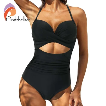 Andzhelika Push-Up de Femei-O Bucată de costume de Baie Sexy Gol Afară Bodysuit 2022 Noi Costume de baie pe Plajă Costum de Baie Monokini