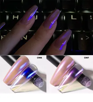 MiFanXi 0,6 g de Unghii Pulbere Perna Pen Luminile Polare Nail Art Glitter Muticolor Chrome Holographics Unghii Accesorii