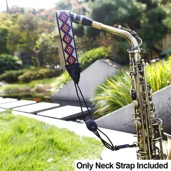 Poliester Rezistent de Culoare Curcubeu Saxofon Gât Curea Potrivit Pentru Alto/Tenor/Saxofon Soprano Curele Confortabile J1U8