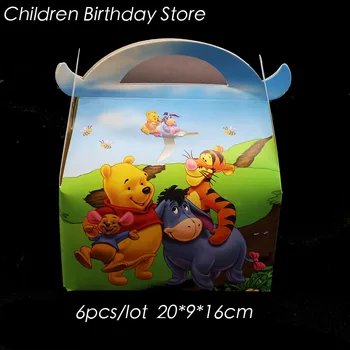 6pcs/lot Winnie the Pooh cadou, cutii de Fotbal petrecere, decoratiuni petrecere copil de dus provizii Winnie the Pooh CUTII