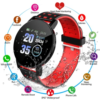 2021 Noi 119Plus Ceas Inteligent Bărbați Tensiunii Arteriale Smartwatch Femei Watch Sport Tracker WhatsApp Pentru Android Ios PK B57 116 D13 M4