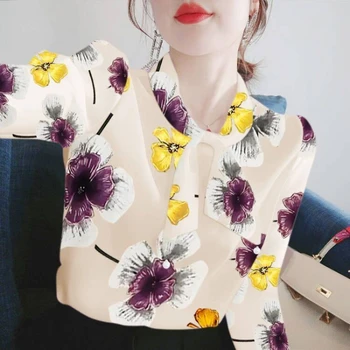 Femeie Streetwear Print Bluza Cu Maneca Lunga Bluza Feminin Blusas Mujer De Moda Bluza Șifon Cămașă Topuri Doamnelor Haine Noi G14
