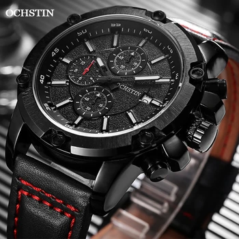 Ochstin 2020 Ceas de Moda pentru Bărbați de Lux de Top de Brand Cuarț Ceas de mână de sex Masculin Impermeabil Sporturi ceas cu Curea din Piele Ceasuri