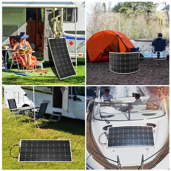 Dokio 18V 100W Flexibil de Panouri Solare din China rezistent la apa Panouri Solare 12V Incarcator Solar Mobil Seturi Pentru Casa/Masina/Camping/Barca panou