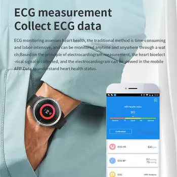 ECG PPG Monitor de Ritm Cardiac Ceas Inteligent Handsfree de Asteptare Mesaj SMS de Alarmă Ceas Pentru Barbati Femei Smartphone-uri