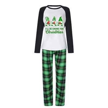 Crăciun Potrivire Familie Pijamale Nu Va Fi Gnome Pentru Crăciun Verde Pleduri Set De Pijama