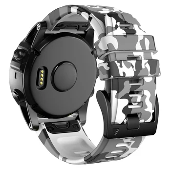 22 26mm QuickFit Banda Pentru Garmin Fenix 7 7X 6 6X 5X Pro 5 Plus 3 ore si 3 ore/Epix/D2 Dravo Print Curea Silicon Eliberare Rapidă Smartwatch