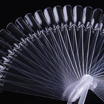 1Set Unghii False Tips Fan Natura Unghii Rotunde Acoperire Completă a Afișa Instrumente de Practică Unghii False Manichiura Acrilic UV Gel Polish