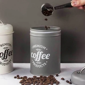 Epocă De Cafea Din Fier Forjat Suger Ceai De Depozitare A Alimentelor Container Sigilat Cutii Vase Cookie Etanșare Borcan