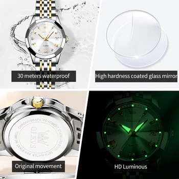 OLEVS Top pentru Femei Brand Ceasuri Elegante Romb Oglindă Original Doamnelor Cuarț Ceas din Oțel Inoxidabil rezistent la apa Luminoasă Noi