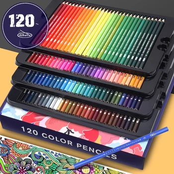 Aibelle 72/120/180 Culori Profesionale din Lemn Creioane Colorate Set Ulei HB Desen Schiță Pentru Elev de Școală Cadouri de Artă