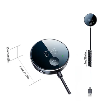 Masina Dinte 5.0 Transmițător Audio Auto MP3 Player Receptor Adaptor Cu Ecran Receptor fără Fir Muzică Handfree Apel