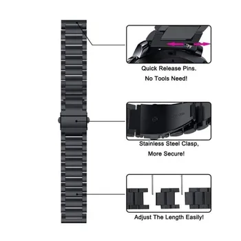 Din Oțel inoxidabil, Curele Pentru Samsung Galaxy Watch 4 Classic 46mm 42mm Bratara din Metal Pentru Galaxy Watch4 44mm 40mm Correa Bratara