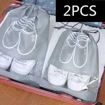 Moda portabile de pantofi geanta sac de depozitare geanta de voiaj non-țesute îmbrăcăminte portabil cordon sac de depozitare cu capac