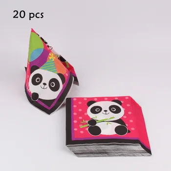 Panda Partidul De Decorare Ziua De Nastere De Unică Folosință, Hârtie Țesut Baloane Cupa Consumabile Partid Ziua De Nastere Decoratiuni Petrecere Copii