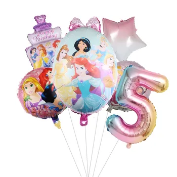6 buc/Set Disney Princess Alba ca Zapada Cenusareasa Tema Baloane Petrecere decoratiuni Jucarii Copii petrecere de Nunta consumabile Heliu