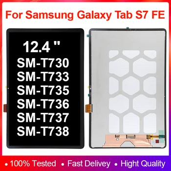 12.4 Inche Original Tab S7 FE T730 LCD Pentru Samsung Galaxy T733 T735 T736 T737 T738 Display Touch Screen Digitizer Montaj Parte