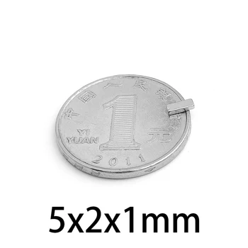 50-2000Pcs 5x2x1mm Mici Magneți Bloc N35 5*2*1 Magnet Neodim 5mm X 2mm X 1mm Permanenți NdFeB Puternic Magnetic Puternic 5X2x1