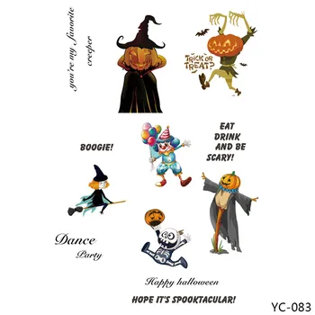 AZSG Halloween Clown Vrăjitoare Clar Timbre Pentru DIY Scrapbooking Decorative Carte de a face Ambarcațiunile de Distracție Decorare Consumabile 10x15cm