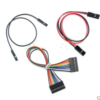 5PCS Dupontline dupont cablu de sex Feminin 2.54 mm pin header Conector 20cm Single / Double Cap 1/2/3/4/5/6/7/8/9/10/12p