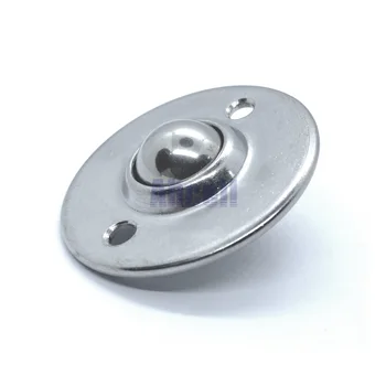 Complet din Oțel Inoxidabil disc 2 Găuri Rotunde Flanșă Ball Roller Rolă Roată Mobilier Birou Cabinet DIY Ahcell de Ricin Unitate de Transfer
