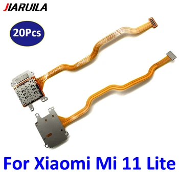 20buc/Lot, o NOUĂ Cartelă SIM Reader Titularul Tava Conector Bord Slot Flex Cablu de Inlocuire PENTRU Xiaomi Mi 11 Lite