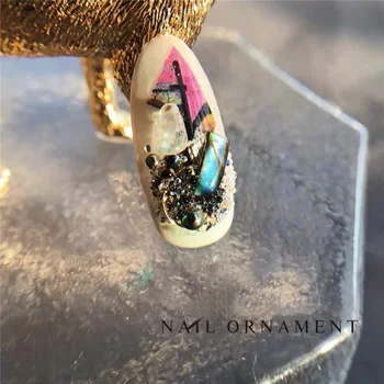 20 buc amestec forme scoici abalone natura nail art pietre decorare unghii DIY arta de farmec new sosire Japoneză nail art-ornament