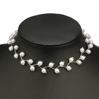 Moda Simplu Pearl Clavicula Lanț Coliere pentru Femei Personalitate Plaja Perla Gât Coliere Colier Scurt Collares Bijuterii