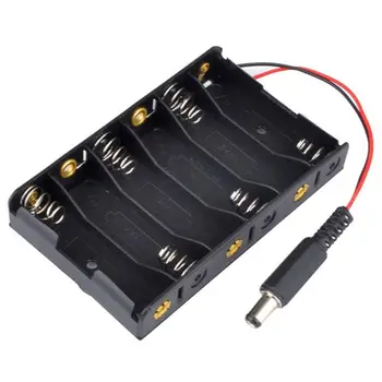 MIIQNUS Noi 6 x AA Baterie Caz de Depozitare Titular Cu DC2.1 Mufă De Alimentare Pentru Arduino Diy Power Bank IqosBattery Titular