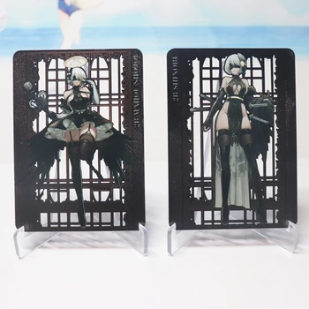 Noul Anime Acg Metal Colectare Card 2 B Metal Fierbinte Card Gol Afară Sculpta Relief În Ulei Șase Tipuri de Posturi de Joc de Colectie Carte