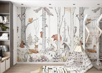 De hârtie de perete personalizate 3d tapet mural de desene animate pentru copii, cameră de fundal de perete pintado de pared papier peint auto adhésif
