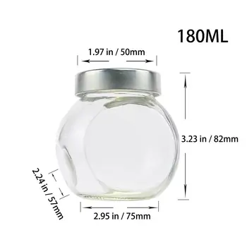 180 ml Flacon de Sticlă de Acasă Condiment în Bucătărie Aromatizante Hialin Vitros Borcane cu acoperire din Aluminiu de Mare Capacitate Cutii de Bomboane