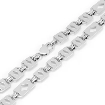 Grafic Geometric Gol Colier pentru Femei Barbati 316L din Oțel Inoxidabil Lanț de Aur/Argint Brățară Moda Bijuterii Accesorii Cadou