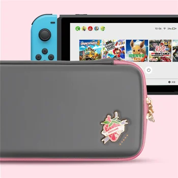 GeekShare Capsuni Gri Sac de Depozitare Protables Pentru Nintend Comutator Curea Legitimația de Călătorie care Transportă Caz Pentru Nintendo Comutator OLED